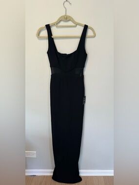 Lulu's Black Sleeveless Maxi Sheath Dress